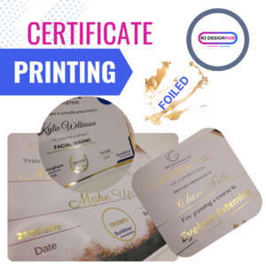 Goild Foiling Certificate Printing